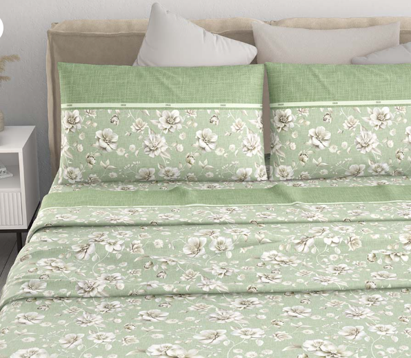 Set Lenzuola + Angoli + Federe in Cotone - Mix Fantasia Fiori