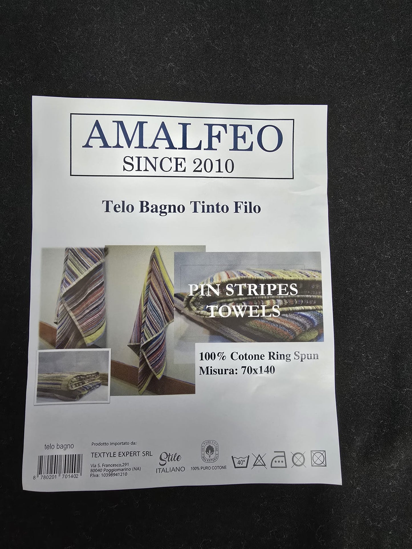 Telo bagno tinto filo righe - Amalfeo