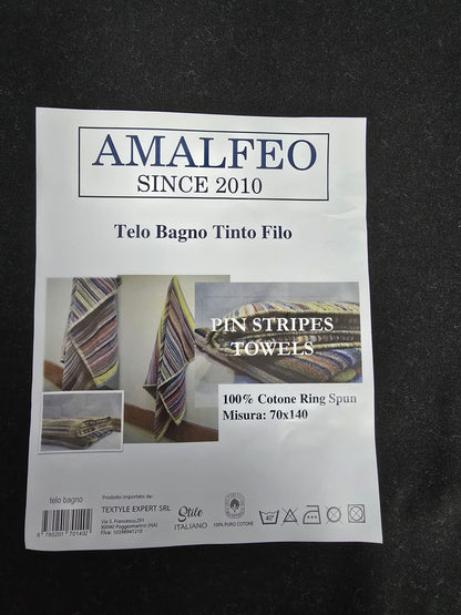 Telo bagno tinto filo righe - Amalfeo
