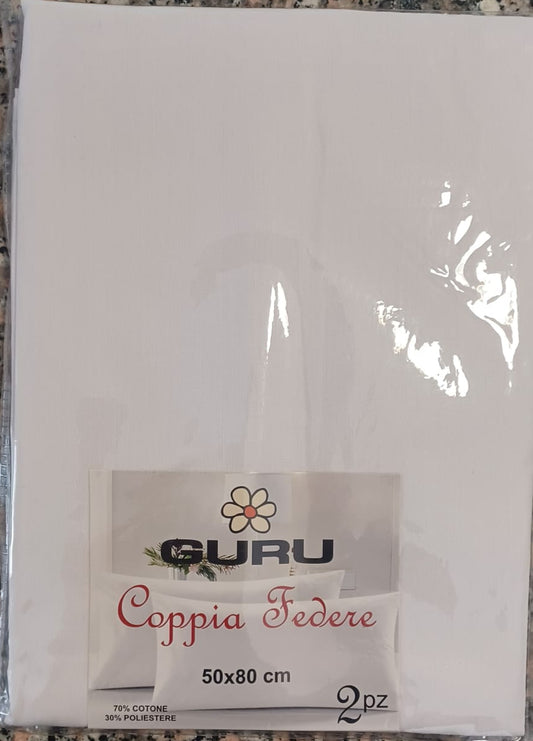 Coppia federe in cotone bianco - Linea Hotel