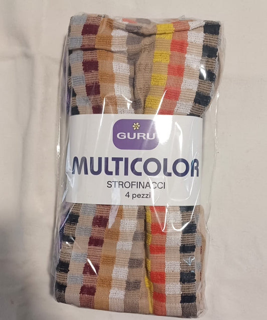 Strofinacci Scacchi Multicolor - Set da Quattro